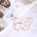 5 x Butterfly Keychain Easter Gifts for Easter Basket Stuffers College Girls 16-18 Dorm Room Essentials for Girls Sweet 16 Cute Inspirational Keychain Birthday Gifts for College Daughter Teen Girl 16-18