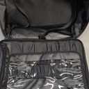 Relavel Extra Large Makeup Case with Plastic Dividers Washable and Easy to Clean, Travel Makeup Train Case Professional Makeup Artist Bag Portable Nail Organizer Box Art Supply Case (Black)