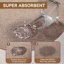 Kitchen Mat Kitchen Rugs Sets of 2 PCS Non Slip Washable, Linen-Like 0.3" Thick Cushioned Absorbent Kitchen Mats for Floor, Mild Anti-Fatigue Sink Laundry Standing Mat, Brown 17"x30"+17"x59"