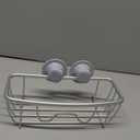 Zenna Home NeverRust PowerGrip Aluminum Suction Basket shower caddy, 1-Shelf