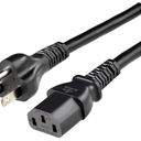 Amazon Basics Universal PC Power Cable, 25 Feet, NEMA 5-15P to IEC320C13, 3 Prong Plug, 18 AWG, 125 Volts, UL Listed, Black
