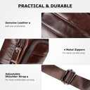 Small Messenger Bag for Men, Vintage Crossbody Bag Sling Shoulder Purse Genuine Leather Satchel Pouch Man Handbag