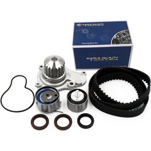 Timing Belt Kit Water Pump w/Gaskets Tensioner Fits 03-09 For Chrysler PT Cruiser Sebring Votager and 03-07 For Dodge Caravan Stratus and 02-06 For Jeep Liberty Wrangler 2.4L L4 DOHC 16V