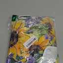 Horaldaily Spring Tablecloth 7070 Inch Round, Sunflower Lavender Washable Seasonal Table Cover for Party Picnic Dinner Decor