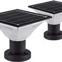 Solar Post Cap Lights Outdoor,Dusk to Dawn Auto On/Off Solar Powered Post Lights Fits Most Posts (2 Pack)