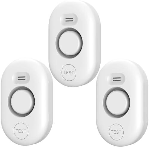 3 Pack WD61 Water Leak Detector for Home, Support Pair with METAK W13 WiFi Gateway (Sold Separately) for App Alert, Water Flood/Drip Sensor Alarm for Basement/Kitchen/Bathroom/Laundry Room,Sink/Pipe