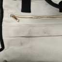 Canvas Tote Bag for Women, 15-Pockets Work Laptop Tote Purse Large Crossbody Nurse Teacher Bible Bag for School Travel Daily | with Strap & Zipper, Multi Compartment, Stand Upright Stably, College Shoulder Bag, Clinical Nursing Bag, Ideal Gift for Women (Medium-14inch, M2.black & White)