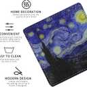 Artistic Coasters Square Leather Drinks Coaster Set with Holder for Coffee Table Bar Home Decor 4 Inches Set of 6 (One Size)