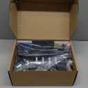 LUKETURE Desk Side Storage, 2 Tier Steel Side Desk Organizer, No Drill Laptop Holder, Clamp on Laptop Mount with Pen Holder, Fits Flat Edge Tables 0.3" to 2.8" (White, L(2 Tier))