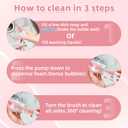 3 x Chuya Baby Bottle Brush Kit -Upgraded Silicone Bottle Cleaning Brush & Nipples Cleaning,Press-Pump Foam Dispenser Brush for Baby Bottles, Nipples, Breast Pump Parts-Rich Foam for Home Travel TSA