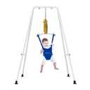Baby Jumper Set with Hanging Shelf Adjustable Toddler Baby Bouncer Baby Toys (Blue)