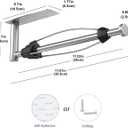 VAEHOLD Self Adhesive Paper Towel Holder Under Cabinet Mount, Wall Mounted Paper Towel Roll Holder with Damping Effect for Kitchen, Bathroom, Wall - SUS304 Stainless Steel (Brushed Silver)