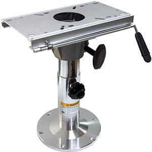 Aluminum Adjustable Height Locking Boat Seat Pedestal with Slide，Boat Chair Base with height adjustable from 13 inches to 19 inches