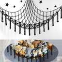Stuffed Animal Storage Hammock or Net Corner - Large Toy Hammock Net for Stuffed Animals Room Decor - Cute Stuff Animal Organizer Plush Holder - Kids Baby Nursery Essentials Wall Bedroom Home Decor (Standard(41.5"L x 55.2"W x 41.5"H), Black)