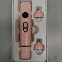 4-in-1 Bikini Trimmer for Women, Dual Head Electric Razors Shaver | Painless Bikini, Body & Facial Hair Remover | IPX7 Waterproof for Wet/Dry Use | Includes Nose & Eyebrow Trimmer Heads(Pink)