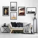 iRahmen 20x24 Picture Frame Set of 2 with Plexiglass, Black Wood Poster Frame for Wall Mounting Display 16x20 Picture with Mat or 20 x 24 Without Mat