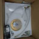 ZMISHIBO Ceiling Fans with Lights and Remote, 19.7'' Low Profile Ceiling Fan, 3000-6000K Dimmable Modern Flush Mount LED Fan Light, 6 Wind Speeds, Gold Fandelier Ceiling Fans for Bedroom