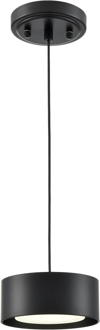 LED Black Pendant Lights Fixture Mini Pendant Lights for Kitchen Island Over Sink Bedroom Bathroom Dining Room,Black