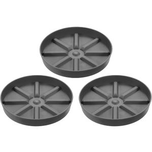 PATIKIL Plant Pot Saucers 7.5 Inch, 3 Pack Plastic Round Plant Pot Thicker Flower Drip Tray for Indoor Outdoor, Gray