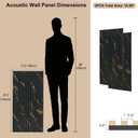 2 Pack 47.2" × 23.6" Wood Slat Acoustic Wall Panels, Black Marble, 2PC