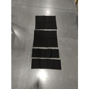 4 black square sheets, cotton, Sizes: 15x18 inches, 6.4x20 inches