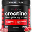 NutraChamps 150 Creatine Gummies for Men & Women - 5g Sugar Free Chewable Creatine Monohydrate Gummies - Supports Protein Synthesis, Muscle Recovery & Workout Performance, EXP: 09/2027