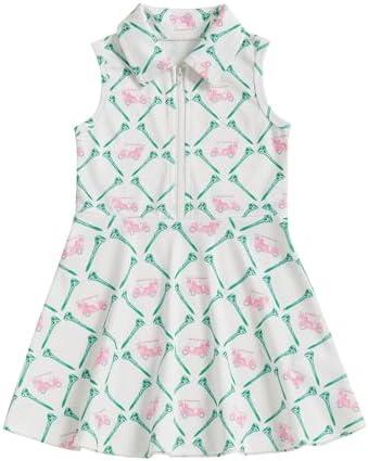 Rourufy Kids Girls Golf Outfit Toddler Girl Sleeveless Golf Dress Summer A Line Polo Dresses Athletic Workout Clothes, 7-8 Years