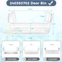 240363702 Refrigerator Door Shelf Bin Replacement for Frigi-daire Ken-more, Refrigerator Shelf Replacement 240363704 240363705 240363708 PS430207 AP2116106 by Fetechmate - 14.3in(L)×4.2in(W)×5.5in(H)
