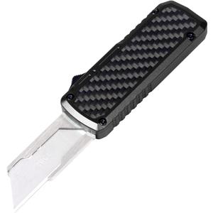 RU35 Retractable Utility Knife, 3.5 Inch Aluminum Handle with Pocket Clip, 5pcs SK5 Replacement Blades, EDC Craft Box Cutter Work Knife For Office Home Arts Hobby (Black)