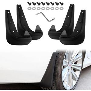 4PCS Car Mud Flaps Splash Guards No Drilling Mudguards Front Rear Fender Guards Wheel Tire Mud Splash Protection Universal Fit Sedan SUV Truck Pickup Heavy Duty Automotive Replacement Accessories