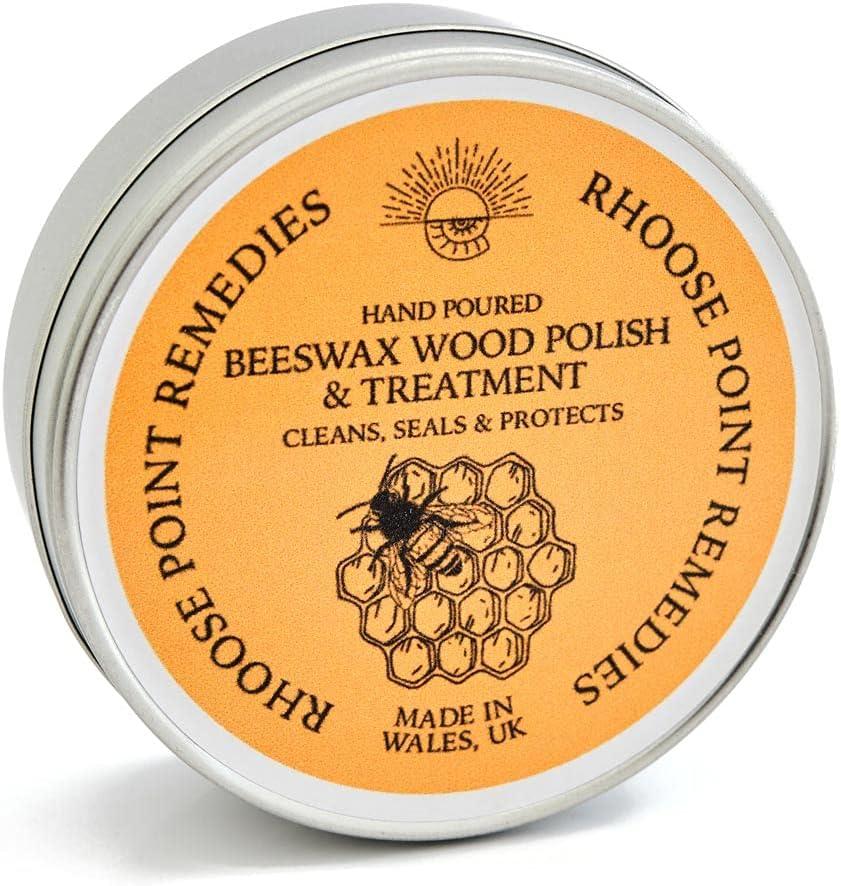 Premium Food-Safe Beeswax Wood Polish & Furniture Wax Hand Poured Wood Conditioner | Eco-Friendly & Non-Toxic | Protects & Restores All Wood: Furniture, Toys, Cutting Boards, Ornaments (3.5 Fl Oz)
