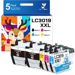 Miss Deer LC3019XXL Ink Cartridges, Replacement for Brother LC3019 LC3019XXL LC3017 High Yield Work for Brother MFC-J5330DW MFC-J6730DW MFC-J6930DW MFC-J6530DW MFC-J5335DW(2BK/C/M/Y)