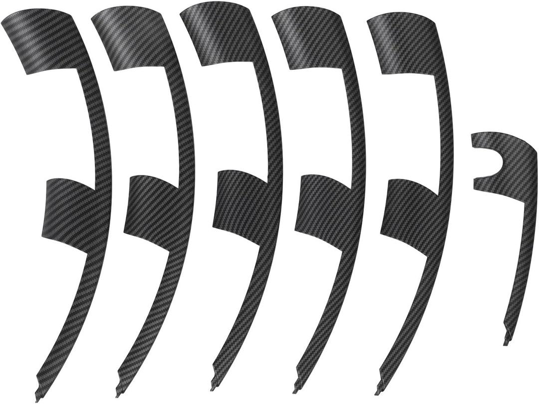 Wheel Cover Rim Patch, 21 Inch Wheel Rim Protector Guard Scratch Hubcap Rim Patch Replacement for Performance 2021 to 2023 (Carbon Pattern Matte Black, 18 pcs)