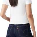 Levi's Women's Muse Short Sleeve Tee Shirt (White, XS)