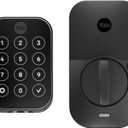 Yale Assure Lock 2 Deadbolt, Black Suede Smart Keyless Entry Door Lock with Z-Wave Connected Keypad for Code Entry, YRD450-ZW2-BSP