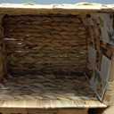 Rectangular Water Hyacinth Basket with Handles, 2 Pack 