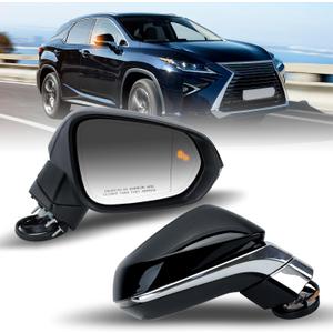 Right Passenger Side Mirror For 2016-2022 Lexus RX350 2018-2022 RX350L RX450h RX451hL Mirrors with Blind Spot Indicator, Heated, Memory, Turn Signal Indicator, Auto Folding, without Camera