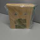 ZENFUN Wooden Suggestion Box with 50 Free Suggestion Cards, Natural Pinewood Ballot Comment Box Donation Box with Locking Hinged Lid for Countertop or Wall Mounted, 8.6" x 6.8" x 10"