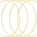 HOHIYA 4 Pcs 20 Inch Metal Floral Hoop Wedding for Table Wreath Rings Large Gold Craft for Making Decor Dream Catcher and DIY Wall Hanging 4mm Wire Taiwan Made