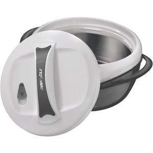 Pinnacle Large Insulated Casserole Dish with Lid 3.6 qt. Elegant Hot Pot Food Warmer/Cooler -Thermal Soup/Salad Serving Bowl Stainless Steel Hot Food Container Best Gift Set for Moms (Black)