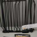 Extra Wide Baby Gate for Stairs Doorways with Door, 30" Tall 57.1-66.5" Wide Easy Install Dog Gate Indoor, Safety Metal Pressure Mounted Pet Gate with Walk-Thru Auto Close for the House, Black