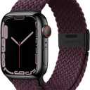 Qimela Compatible with Apple Watch Band 38mm 40mm 41mm 42mm 44mm 45mm 46mm 49mm for Women Men,Sport Solo Loop Strap Stretchy Nylon Braided Wristband for iWatch Series 11 10 9 8 7 6 5 4 SE Ultra 3 2 1