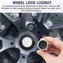 D-Wheel Locking Nut Removal Tool, Lug Nut Key, Lost Lock Nut Key Replacement for Car Tire Wheel Dismantling Maintenance, Anti-Theft Lug Nuts Socket Remover Compatible with Toyota, Lexus