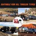 METOWARE Trailer Tongue Coupler Lock with All-Weather Rubber Cap, 1/4" Dia with 7/10" Span Heavy-Duty Trailer Coupler Lock for Tow Boat RV Truck Car's Coupler (1 Pack, Red)