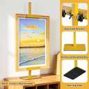 Tabletop Easel Stand Picture Easels for Display Up to 29.7" H Gold Picture Frame Stand Table Top Easel Metal Picture Easel for Photos, Painting, Artwork, Books (Base: 1.32 lbs)