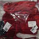 RSLOVE Women Christmas Lingerie Set 3 Piece Sexy Santa Babydoll Red Chemise with Belt and Cuffs Large