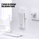 Portable Power Bank, Ultra Slim 10000mAh Portable Charger, USB C External Battery Pack with Built-in AC Plug, Charging Cable, Output Port, Compatible with All Kinds of Cellphones