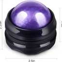 Massage Set Including Manual Massage Ball & Four Trigger Point Finger Hand-Held Massage Tools Roller with Knobs for Pain Relief Relaxing, Muscle Treatment and Back Neck (Purple)