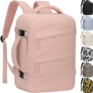 Tenot Carry on Backpack for Women TSA Approved 15.6 Inch Travel Laptop Backpack for Women Travel Essentials Womens Travel Backpack Suitcase Pink