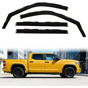 in-Channel Window Rain Guards Deflectors Fit for 2022-2025 Toyota Tundra CrewMax Cab Truck Window Wind Vent Visors Deflector Accessories 4Pcs